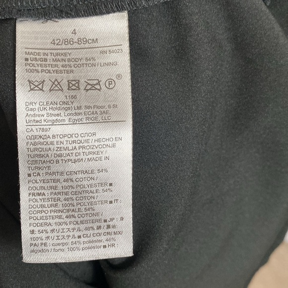 Banana Republic Short Sleeve Fringe-Dot Shift Dress Zipper Back Size 4 Black - Picture 13 of 14